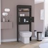 Tuhome Madrid Over The Toilet Cabinet, Double Door, Two Shelves, Black ALW7961